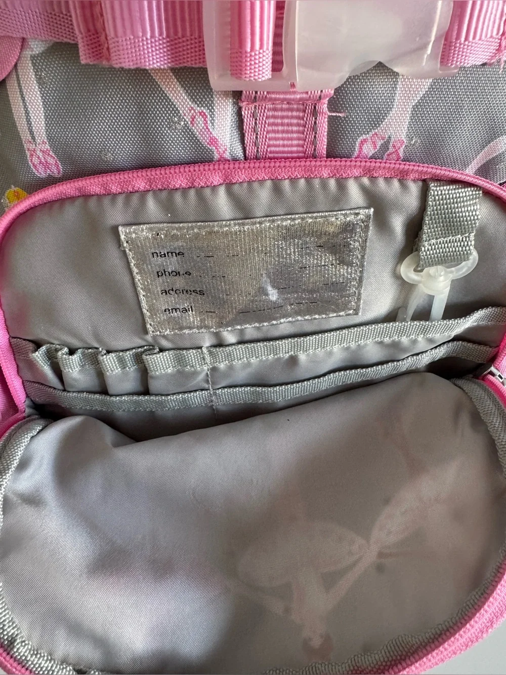 Pottery Barn Kids Ballerina Ballet Backpack Gray Pink